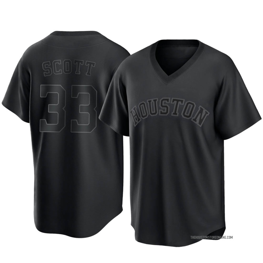 Men's Lance Berkman Houston Astros Replica Black Golden Alternate Jersey